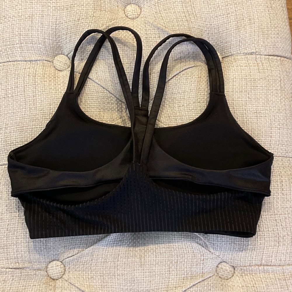Black Double-Strap Sports Bralette - Picture 2 of 2